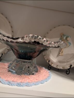 Xlarge Heavy Vintage Murano Glass Bowl Centerpiece